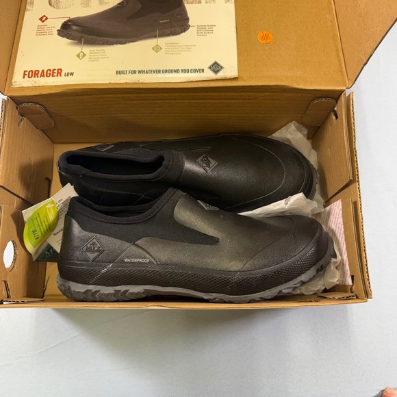Muck Boot Company Forager Low Black Waterproof Slip On Shoes Men 9 Womens 10 NEW main image 12